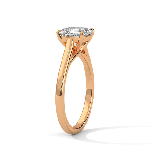 Load image 1 in gallery view. asscher-14k rose gold|asscher-18k rose gold