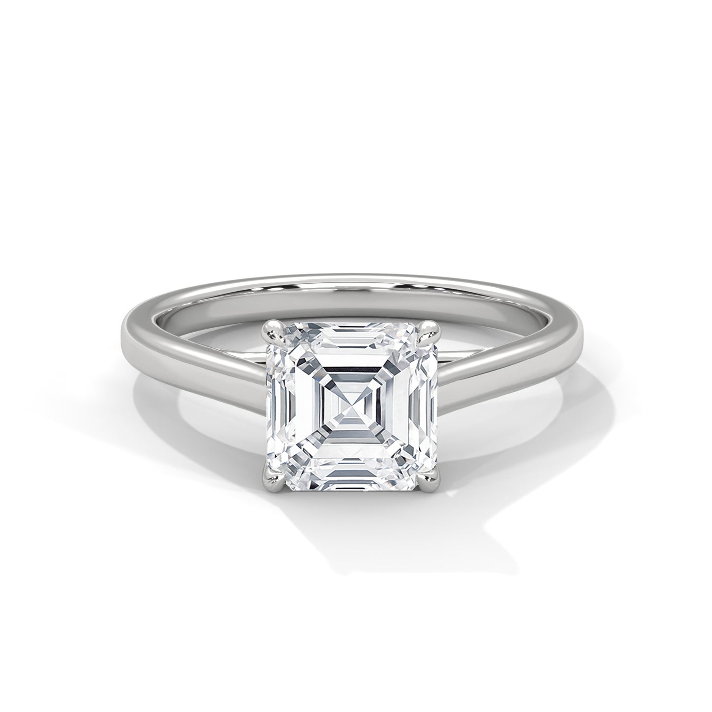 asscher-14k white gold|asscher-18k white gold|asscher-platinum