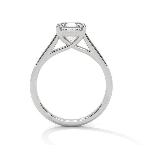 Load image 1 in gallery view. asscher-14k white gold|asscher-18k white gold|asscher-platinum