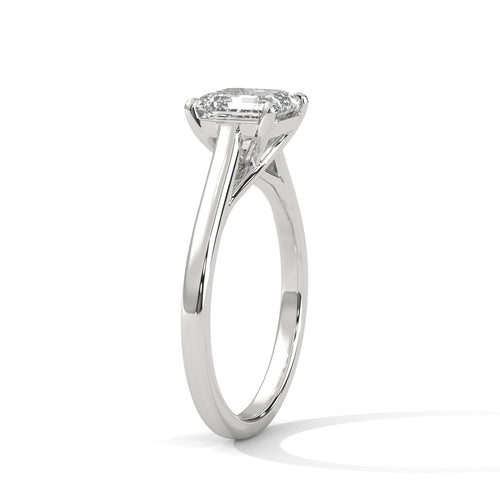 Load image 1 in gallery view. asscher-14k white gold|asscher-18k white gold|asscher-platinum
