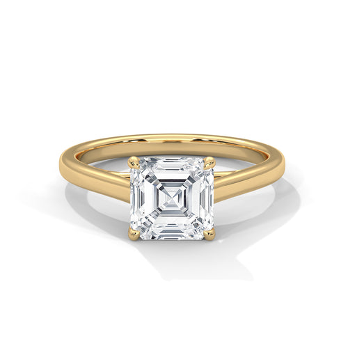 Load image 1 in gallery view. asscher-14k yellow gold|asscher-18k yellow gold
