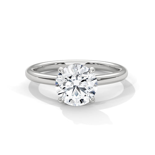 Load image 1 in gallery view. round-14k white gold|round-18k white gold|round-platinum