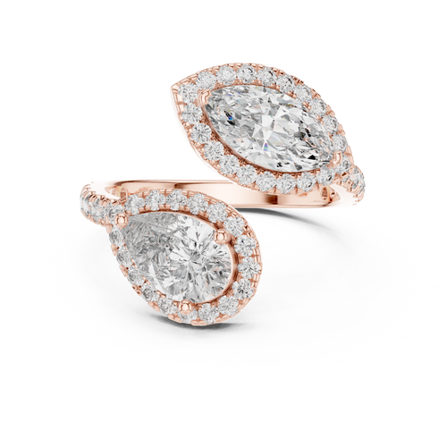 Load image 1 in gallery view. marquise-14k rose gold|marquise-18k rose gold