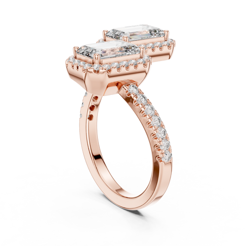 Load image 1 in gallery view. emerald-14k rose gold|emerald-18k rose gold