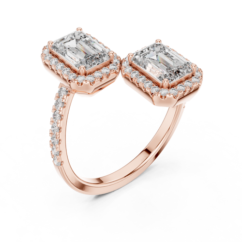 Load image 1 in gallery view. emerald-14k rose gold|emerald-18k rose gold