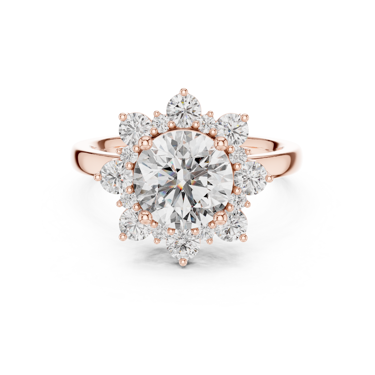round-14k rose gold|round-18k rose gold