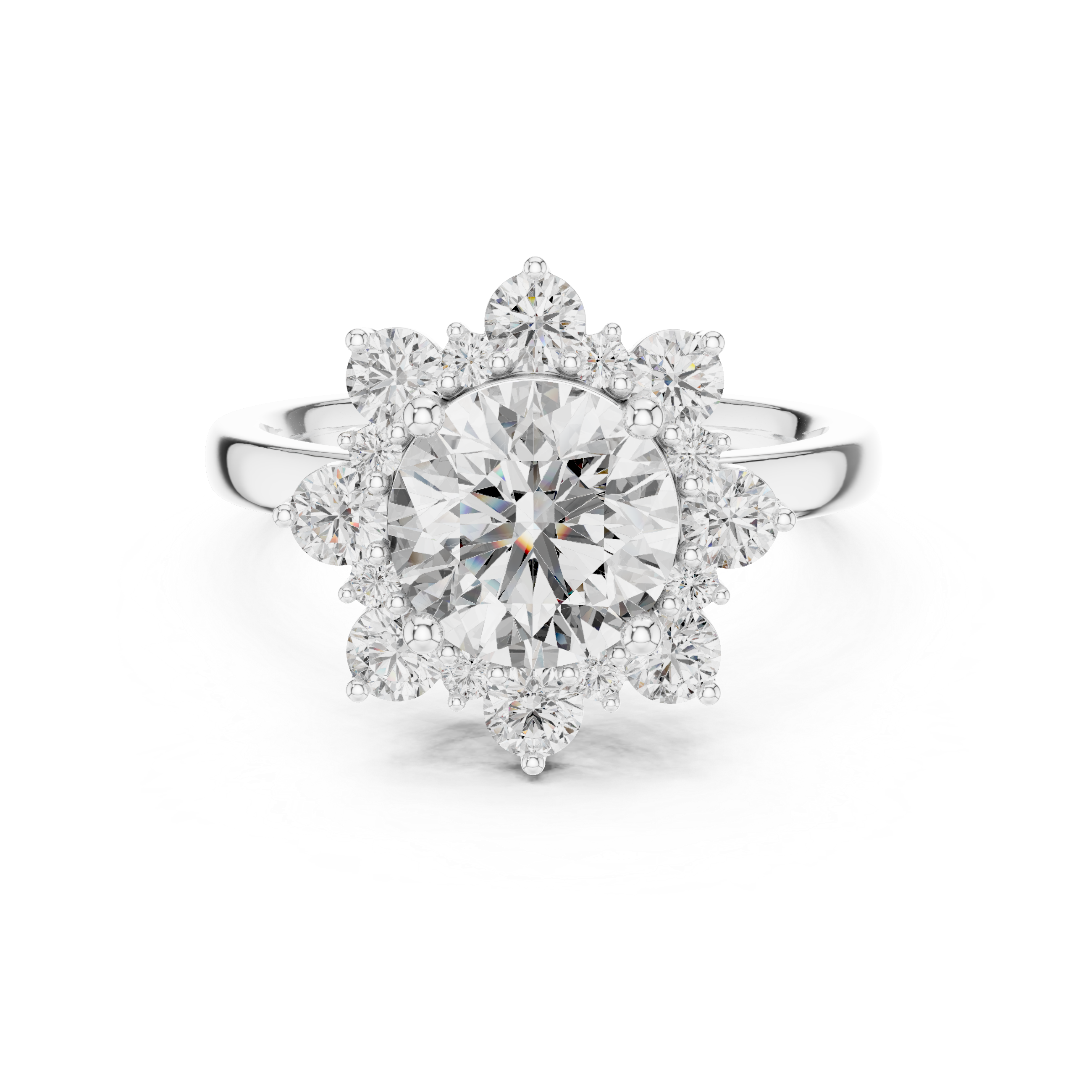 round-14k white gold|round-18k white gold|round-platinum