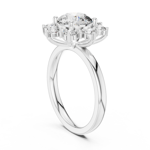 Load image 1 in gallery view. round-14k white gold|round-18k white gold|round-platinum