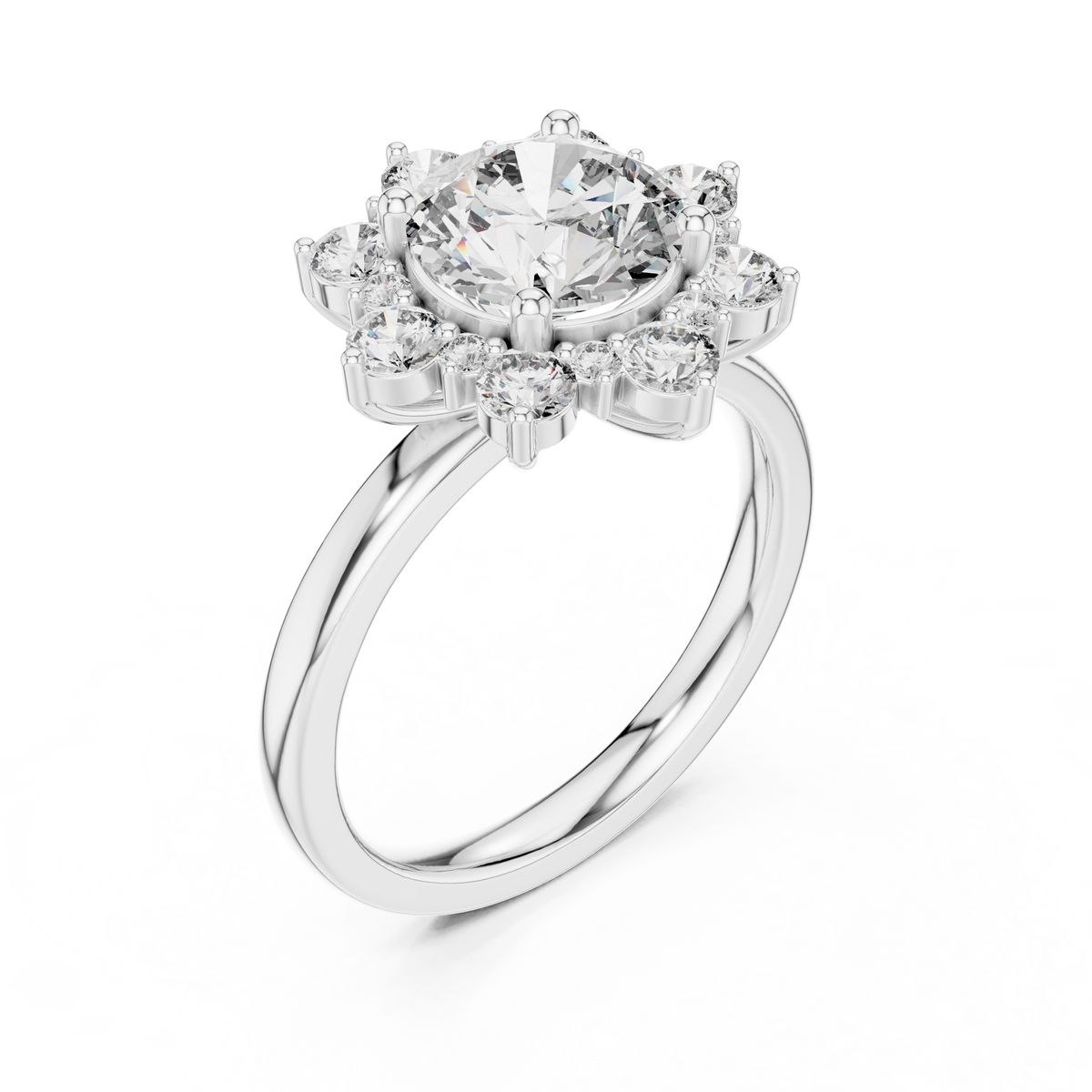 round-14k white gold|round-18k white gold|round-platinum