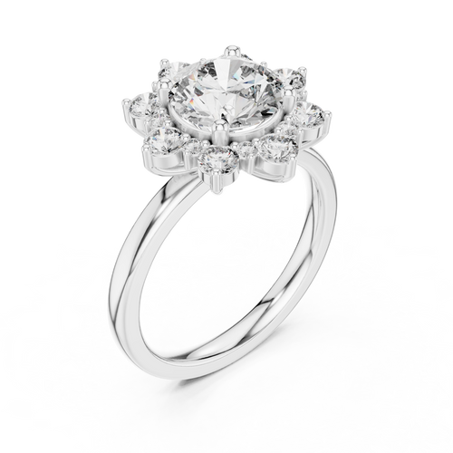 Load image 1 in gallery view. round-14k white gold|round-18k white gold|round-platinum