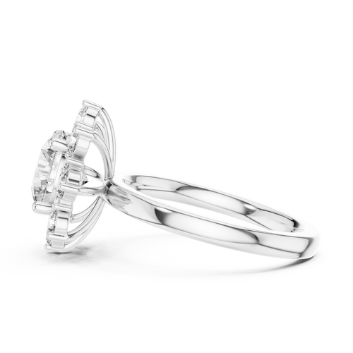 Load image 1 in gallery view. round-14k white gold|round-18k white gold|round-platinum