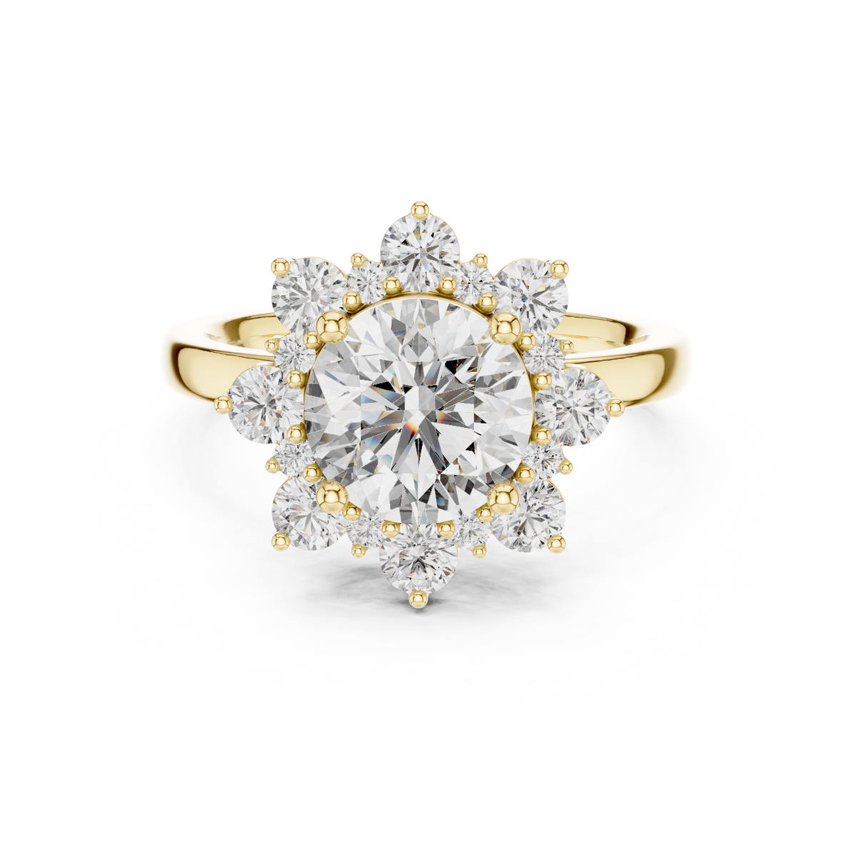 round-14k yellow gold|round-18k yellow gold
