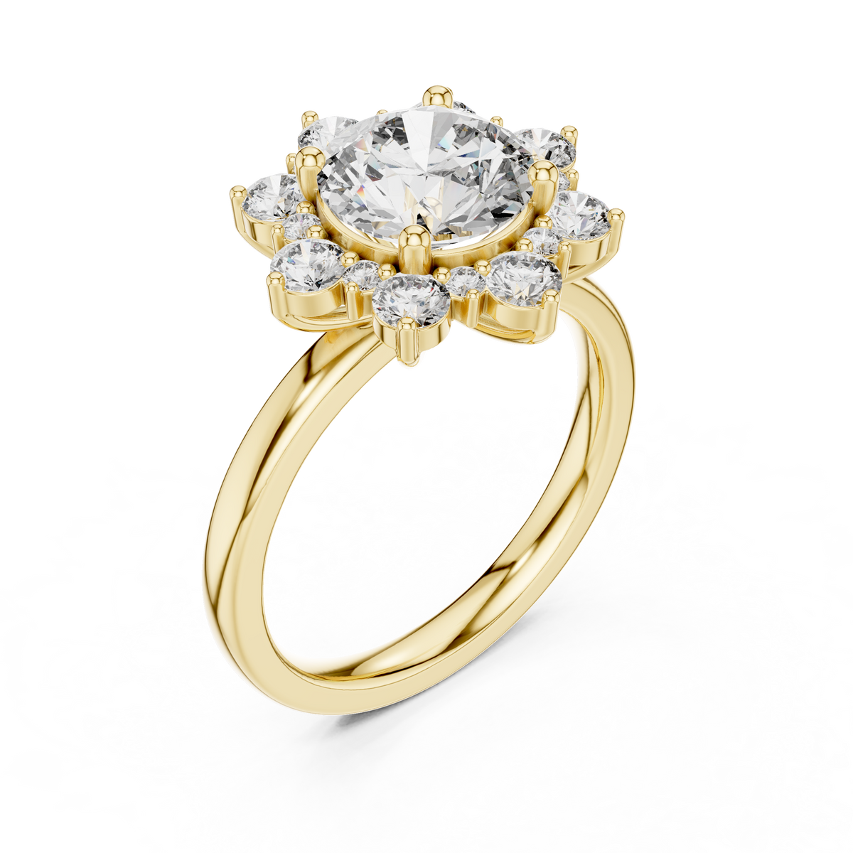 round-14k yellow gold|round-18k yellow gold