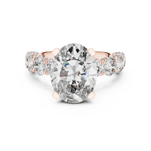 Load image 1 in gallery view. oval-14k rose gold|oval-18k rose gold
