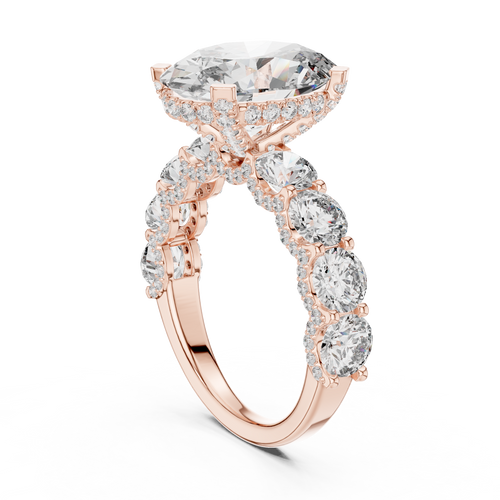 Load image 1 in gallery view. oval-14k rose gold|oval-18k rose gold