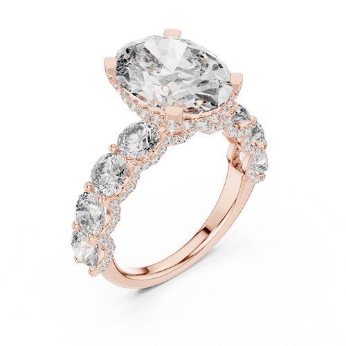 Load image 1 in gallery view. oval-14k rose gold|oval-18k rose gold