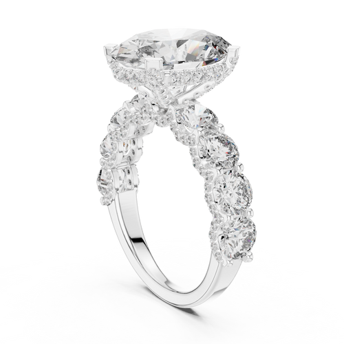 Load image 1 in gallery view. oval-14k white gold|oval-18k white gold|oval-platinum