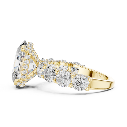 Load image 1 in gallery view. oval-14k yellow gold|oval-18k yellow gold