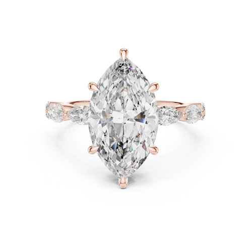 Load image 1 in gallery view. marquise-14k rose gold|marquise-18k rose gold
