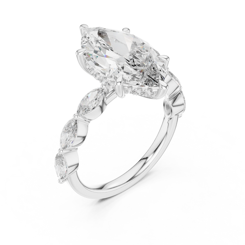 Load image 1 in gallery view. marquise-14k white gold|marquise-18k white gold|marquise-platinum