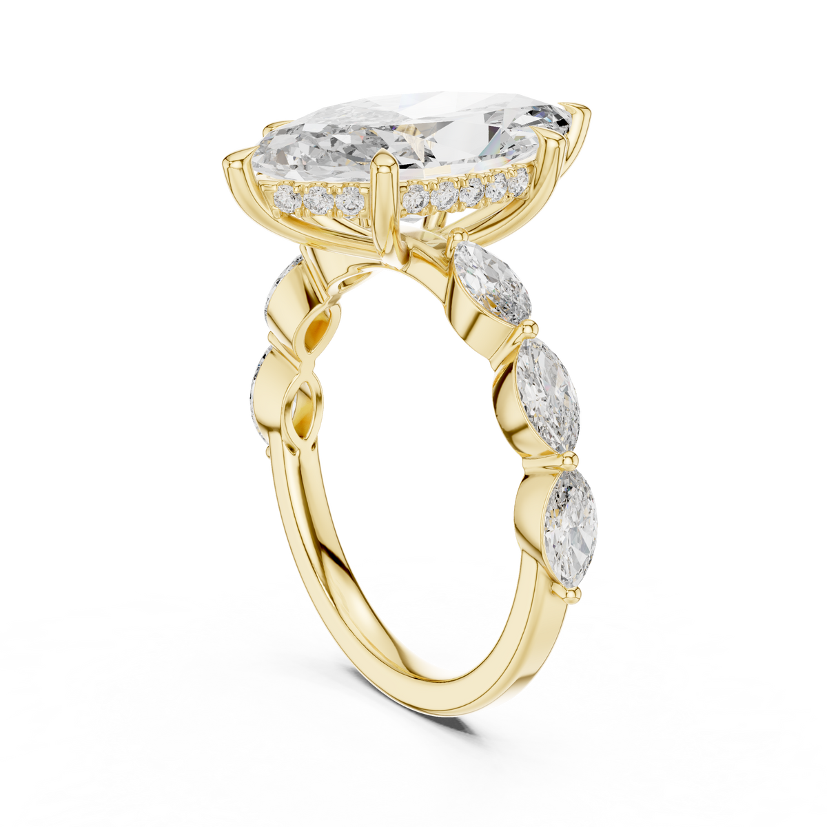 marquise-14k yellow gold|marquise-18k yellow gold