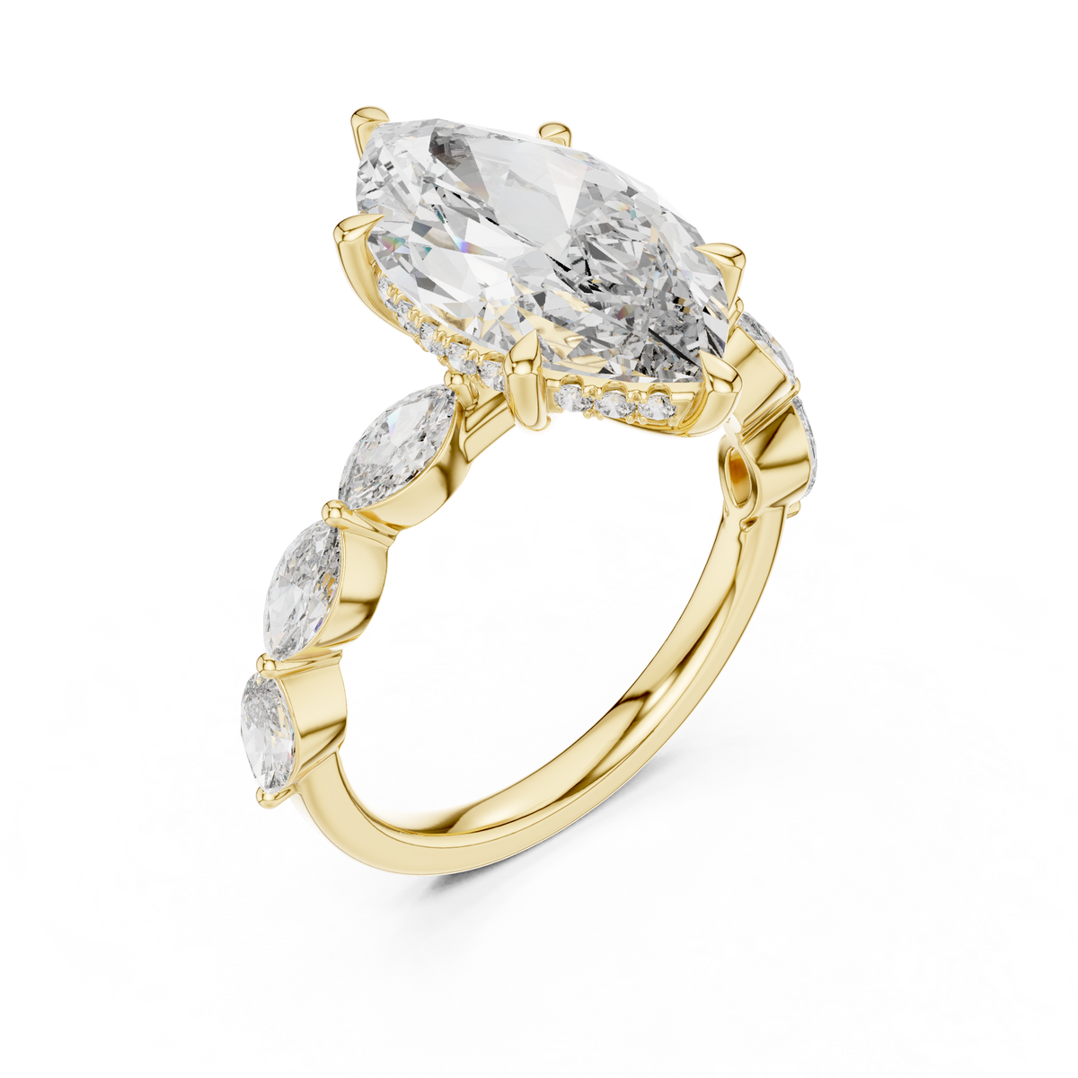 marquise-14k yellow gold|marquise-18k yellow gold