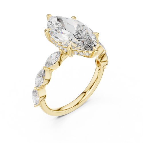 Load image 1 in gallery view. marquise-14k yellow gold|marquise-18k yellow gold