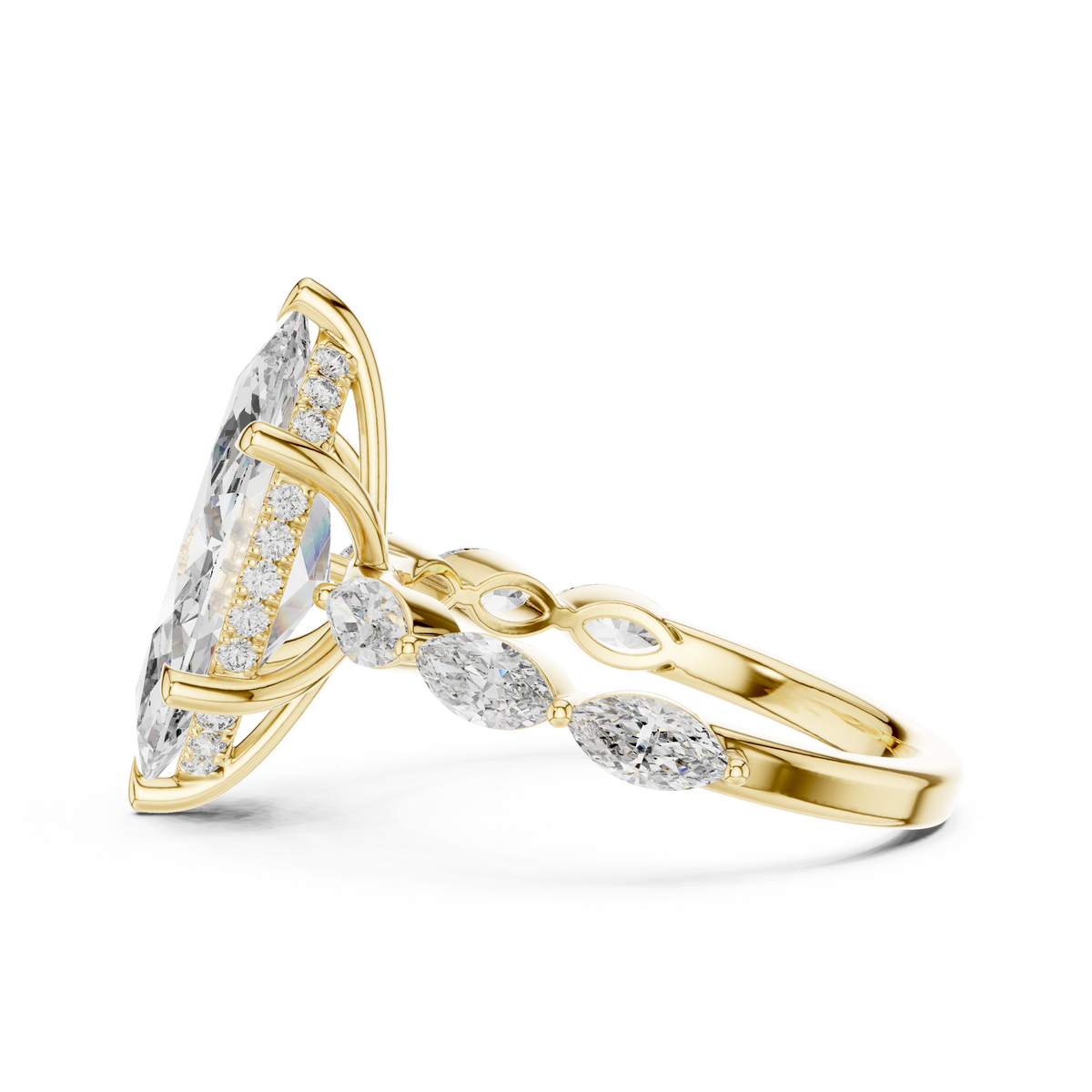 marquise-14k yellow gold|marquise-18k yellow gold