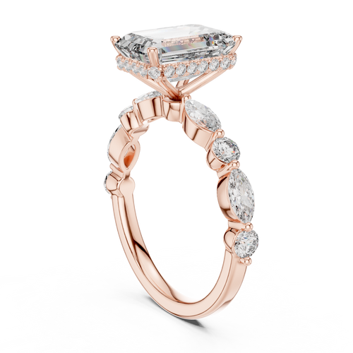 Load image 1 in gallery view. emerald-14k rose gold|emerald-18k rose gold