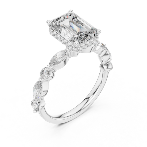 Load image 1 in gallery view. emerald-14k white gold|emerald-18k white gold|emerald-platinum