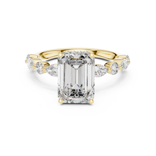 Load image 1 in gallery view. emerald-14k yellow gold|emerald-18k yellow gold