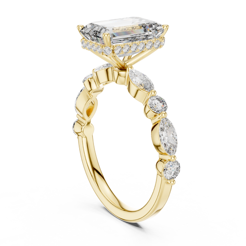 Load image 1 in gallery view. emerald-14k yellow gold|emerald-18k yellow gold