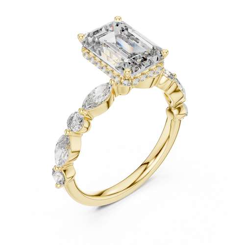 Load image 1 in gallery view. emerald-14k yellow gold|emerald-18k yellow gold