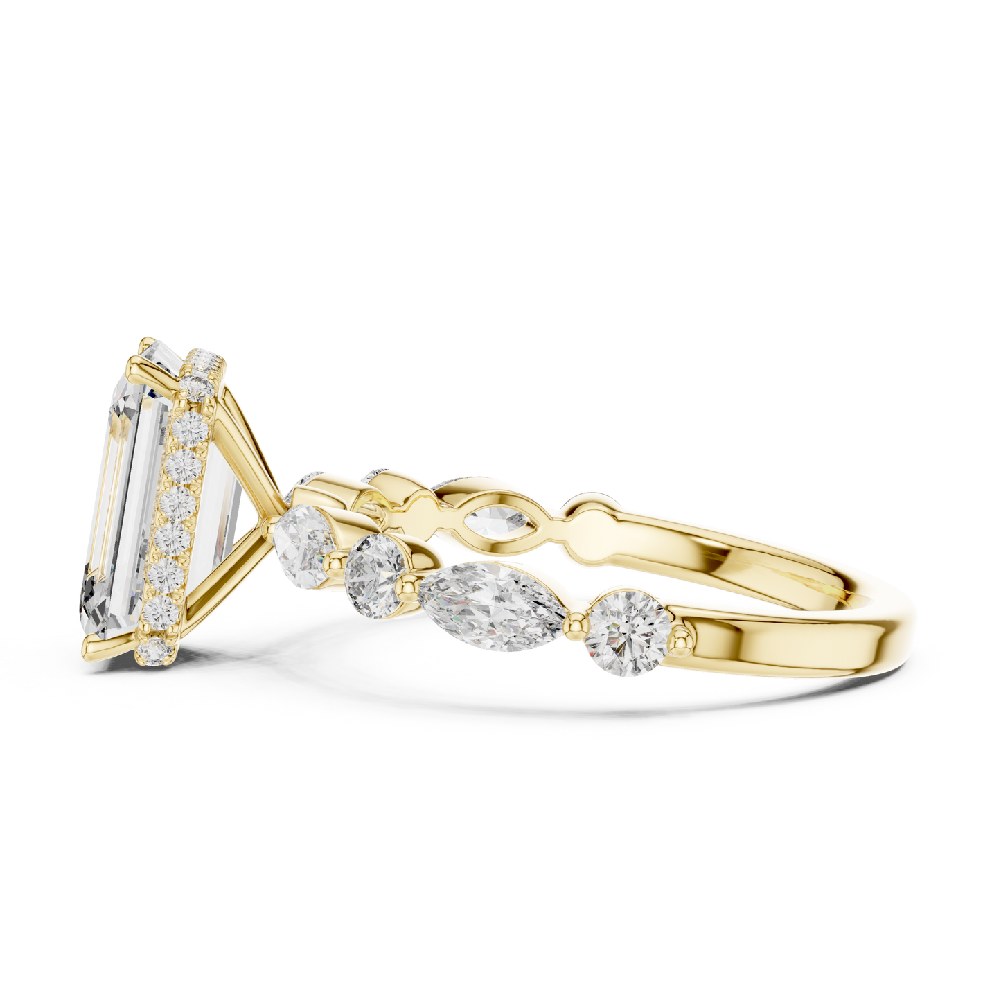 emerald-14k yellow gold|emerald-18k yellow gold