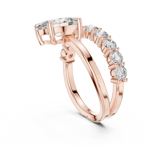 Load image 1 in gallery view. oval-14k rose gold|oval-18k rose gold