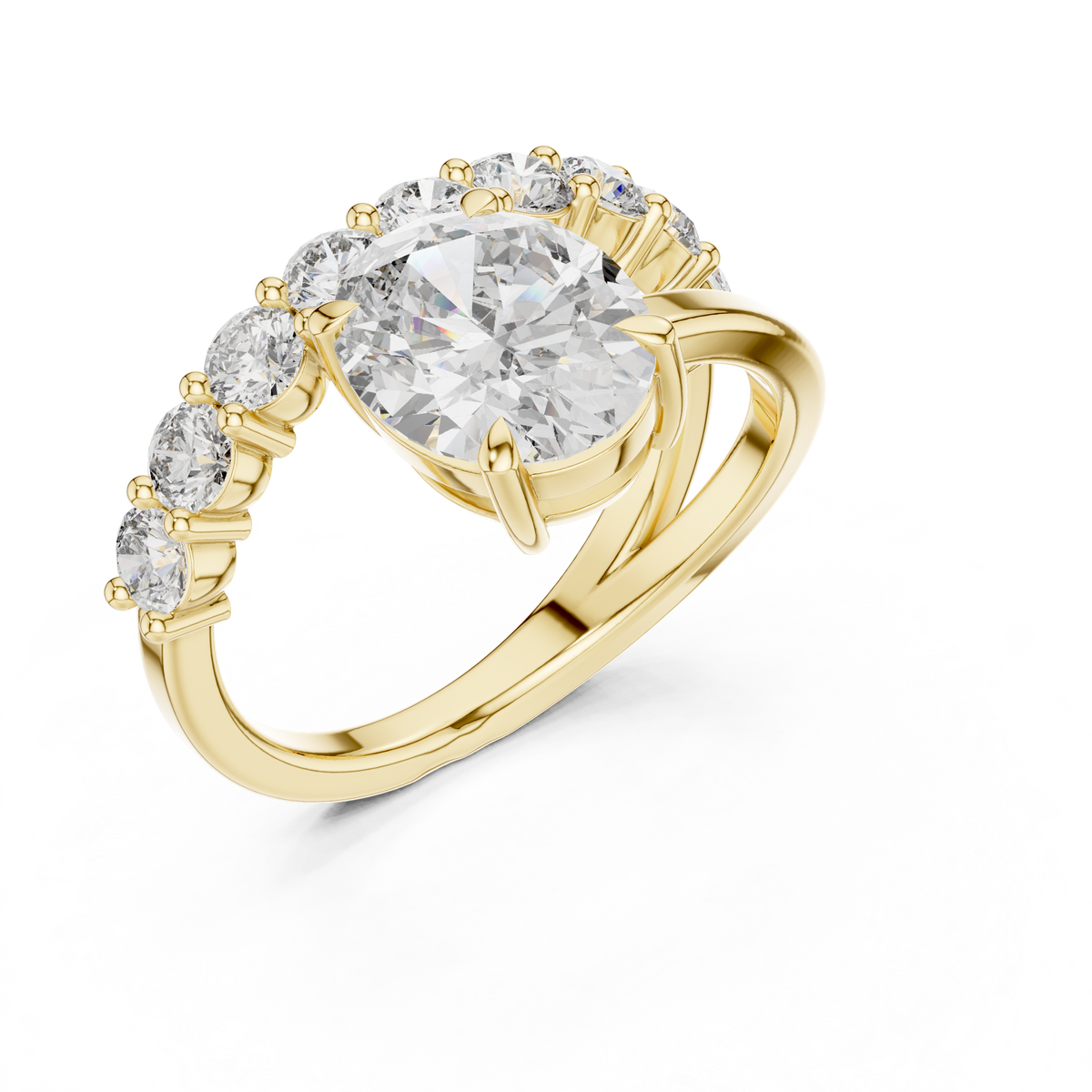 oval-14k yellow gold|oval-18k yellow gold