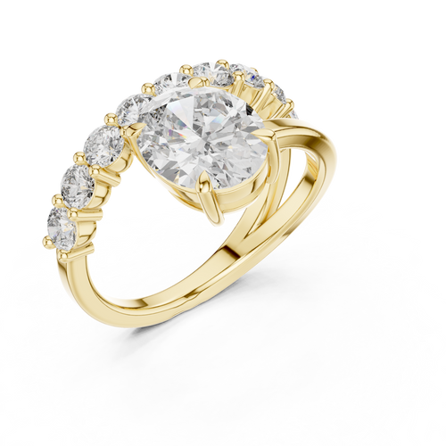 Load image 1 in gallery view. oval-14k yellow gold|oval-18k yellow gold