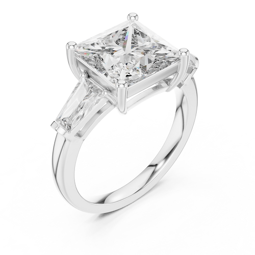 Load image 1 in gallery view. princess-14k white gold|princess-18k white gold|princess-platinum