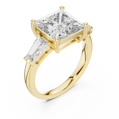 Load image 1 in gallery view. princess-14k yellow gold|princess-18k yellow gold