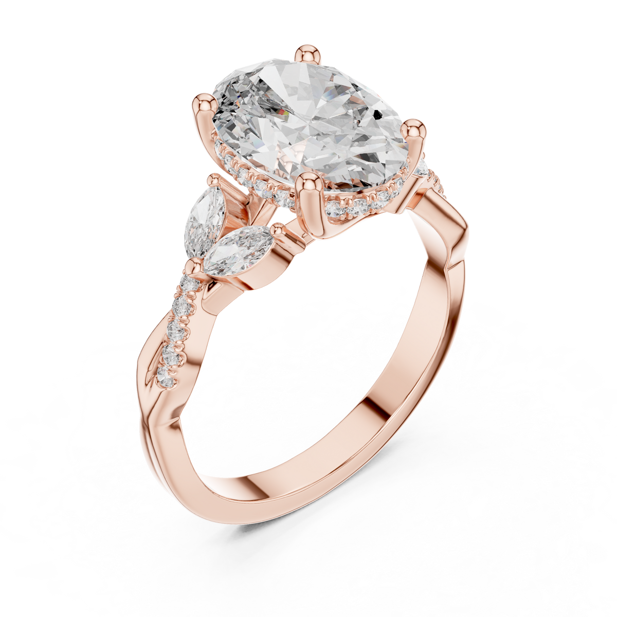 oval-14k rose gold|oval-18k rose gold