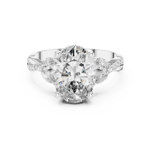 Load image 1 in gallery view. oval-14k white gold|oval-18k white gold|oval-platinum