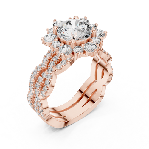 Load image 1 in gallery view. round-14k rose gold|round-18k rose gold