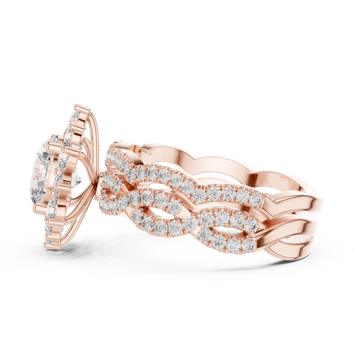 Load image 1 in gallery view. round-14k rose gold|round-18k rose gold