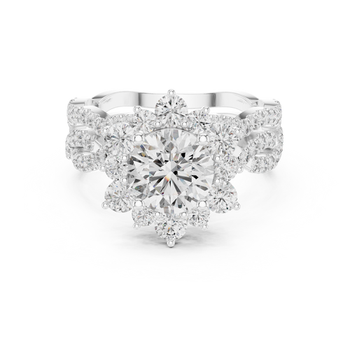 Load image 1 in gallery view. round-14k white gold|round-18k white gold|round-platinum