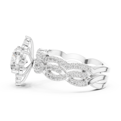 Load image 1 in gallery view. round-14k white gold|round-18k white gold|round-platinum