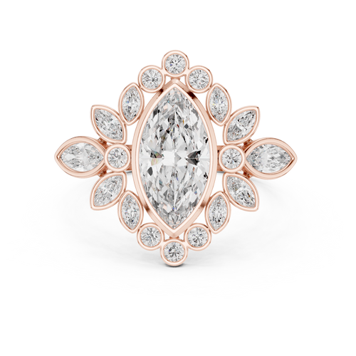 Load image 1 in gallery view. marquise-14k rose gold|marquise-18k rose gold