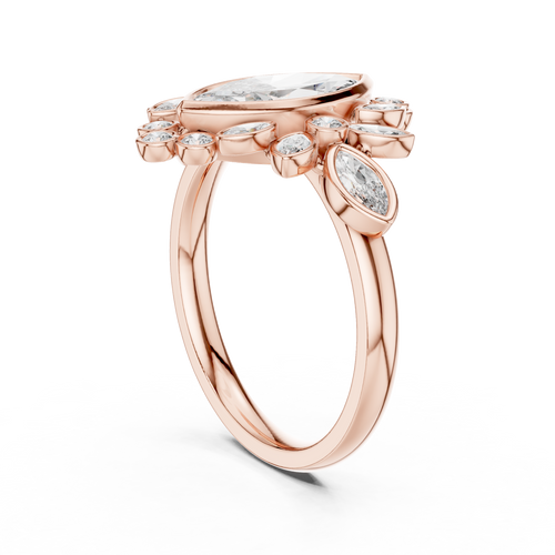 Load image 1 in gallery view. marquise-14k rose gold|marquise-18k rose gold