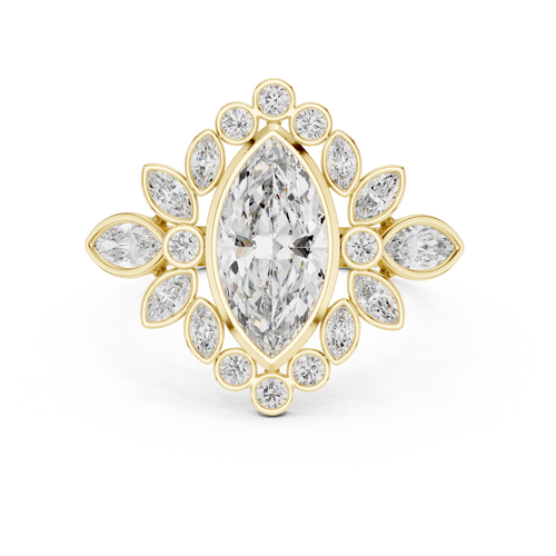 Load image 1 in gallery view. marquise-14k yellow gold|marquise-18k yellow gold