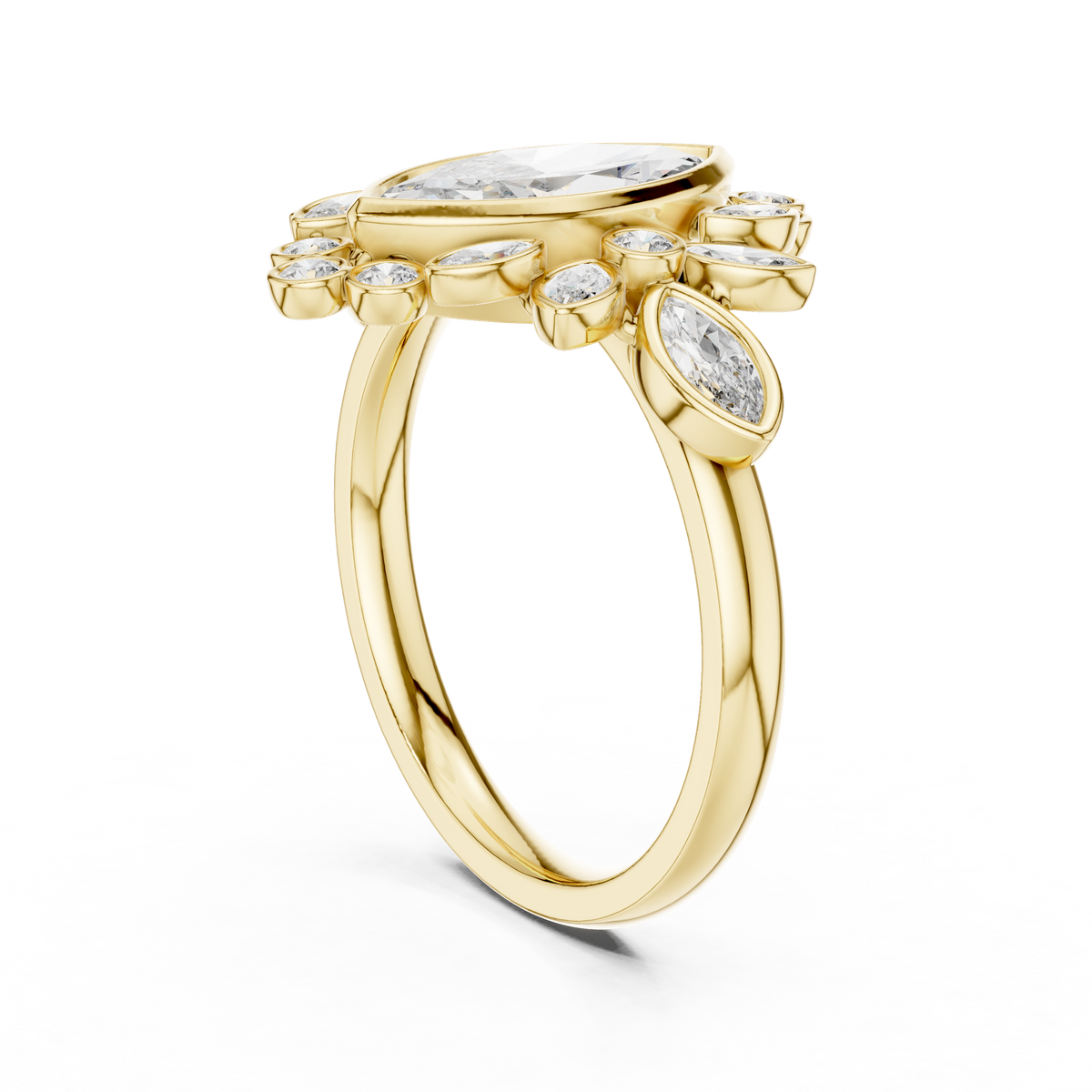 marquise-14k yellow gold|marquise-18k yellow gold