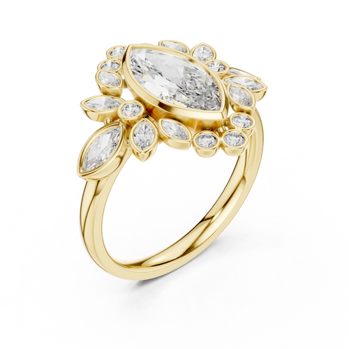 Load image 1 in gallery view. marquise-14k yellow gold|marquise-18k yellow gold